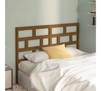 Bed Headboard Honey Brown 126x4x100 cm Solid Wood Pine Berkfield Home Brown One Size