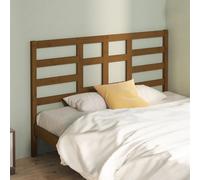 Bed Headboard Honey Brown 126x4x104 cm Solid Wood Pine Berkfield Home Brown One Size
