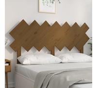 Bed Headboard Honey Brown Solid Pine Wood 141x80.5cm Sturdy Back Support