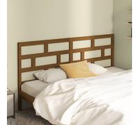 Bed Headboard Honey Brown Solid Pine Wood 206x4x100 cm Rustic Textured Panel UK