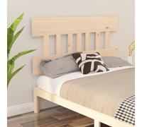 Bed Headboard Natural Solid Pinewood 163.5x81 cm Large Rustic Pine Wall-Mounted