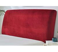 Bed Headboard Slipcover Protector, Stretch Bed Head Cover Velvet Thicken Elastic All-Inclusive Bedside Decoration Protection Dust Cover for King/Double Size Beds,Red-150~170cm