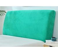 Bed Headboard Slipcover Protector, Stretch Bed Head Cover Velvet Thicken Elastic All-Inclusive Bedside Decoration Protection Dust Cover for King/Double Size Beds,Lightgreen-150~170cm