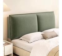 Bed Headboard Slipcover Stretch Cover Headboard Cushion Reading Pillows Corduroy Double Single King Size Fluffy Upholstered Head Board Cover Backrest Support Protector Washable,Green,180X60CM