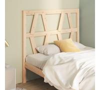 Bed Headboard Solid Pine Wood Brown 96x4x100 cm Support for 135cm Bed