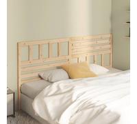 Bed Headboard Solid Pinewood Brown 206x4x100 cm Rustic Knotty Pine Grain Panels