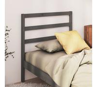 Bed Headboard Solid Pinewood Grey 95x4x100 cm Slatted Comfort Backrest XL