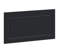 Bed Headboard Wall Mounted 100 x 3 x 50 cm Black Engineered Wood