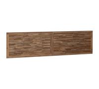 Headboard Solid Teak Wood Natural 200x55x3.5cm WallMounted 3D Rectangular