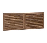 Bed Headboard Wall-mounted Natural Solid Teak Wood Bedroom Wall-Mounted vidaXL