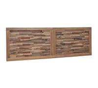 Bed Headboard Wall-mounted Natural Solid Teak Wood Modern Bedroom Decor vidaXL