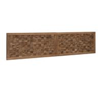 Bed Headboard Wall-mounted Natural Solid Teak Wood Rustic Farmhouse vidaXL