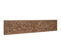 Headboard Wall-mounted Natural Solid Teak Wood Rustic Farmhouse Wooden vidaXL