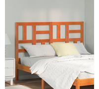 Bed Headboard Wax brown 145.5 x 4 x 104 cm Solid pine wood Berkfield Home Brown One Size