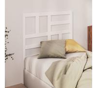 Bed Headboard White 106x4x104 cm Solid Wood Pine Berkfield Home White One Size
