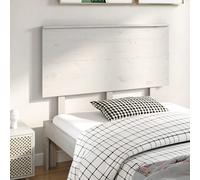 Bed Headboard White 124x6x82.5 cm Solid Wood Pine Berkfield Home White One Size