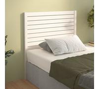 Bed Headboard White 81x4x100 cm Solid Wood Pine Berkfield Home White One Size