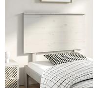 Bed Headboard White 94x6x82.5 cm Solid Wood Pine Berkfield Home White One Size