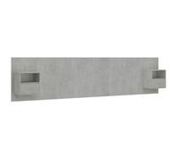 vidaXL Bed Headboard with Cabinets Smoked Oak Engineered Wood Wall Nightstand