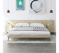 Bed Headboard with Cabinets Sonoma Oak Engineered Wood