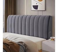 Bed Headboards Slipcover,Dust Proof Stretch Thicken Bed Head Protector Cover With Stretch Side And Pocket Dustproof Velvet Cover For Twin Full King Bed Headboard ( Color : Dark gray , Size : 240x60cm