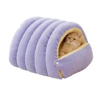 Bed - Heated Pet Rest Cave, Soft Indoor Beds | Self-Warming Plush Sherpa Lining, Memory Foam Orthopedic Cushion Base