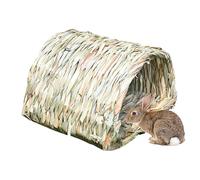 Bed Hideaway, Hedgehog Animal House, Spacious Hay Tunnel, Natural Reed Grass, Cozy Chewable Design, 9.05x7.48x6.69inch, Perfect For Small Pets Necessities