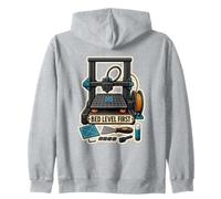 BED LEVEL FIRST 3D Printer Zip Hoodie