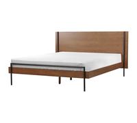 Bed LIBERMONT 160 x 200 cm (EU King Size) Dark Ash Wood