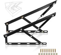 Bed Lift Mechanism Black Gas Spring Set Heavy Duty for Storage Box Bed Sofa Storage Space Saving