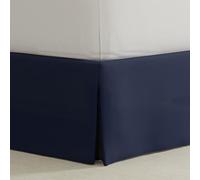 Bed Maker’s Never Lift Your Mattress Wrap Around Bed Skirt, Classic Style, Low Maintenance Wrinkle Resistant Fabric, Traditional 14 Inch Drop Length, Twin, Navy