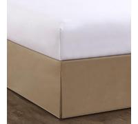 Bed Maker’s Never Lift Your Mattress Wrap Around Bed Skirt, Classic Style, Low Maintenance Wrinkle Resistant Fabric, Traditional 14 Inch Drop Length, Queen, Mocha