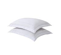 Bed Maker's Levinsohn Luxury Hotel Tailored Pillow Sham White With White Baratta Stitched Hem (2 Pack) European