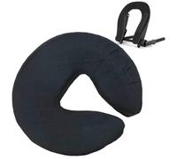 Bed Massage Head Holder, Massage Pillow for Bed Foldable Adjustable Suspension Headrest with Support Frame, Black, 11x11 Inch