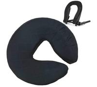 Bed Massage Head Holder, Massage Pillow for Bed Foldable Adjustable Suspension Headrest with Support Frame, Black, 11x11 Inch