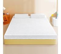 Bed Mattress Topper,Memory Foam Mattress Topper Queen Size,4/8cm Slow Rebound Foam Mattress Pad Twin,Medium Firm Bed Topper with Removable Knitted Fabric Cover,White 8cm,150x190cm