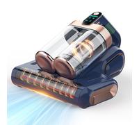 Bed Mattress Vacuum Cleaner Cordless 16Kpa Handheld Vacuum, Vacuum Cleaner with 253.7nm UV-C Light,HEPA Filter & Ultrasonic, Portable Vacuums for Sofa Couch Crib Birthday Gifts for women blue+gold