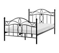 Bed Metal ANTLIA 120 x 200 cm (EU Small Double) Black