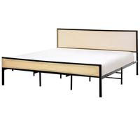 Bed PE Rattan AVANTON 180 x 200 cm (EU Super King) Black