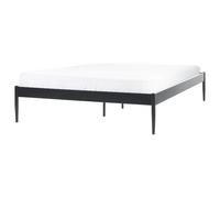 Beliani Bed Metal Vaurs 160 X 200 Cm Eu King Size Black, Black