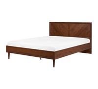 EU Super King Size Bed Dark Wood MIALET