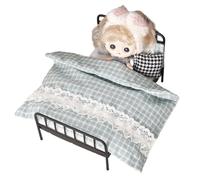 Bed | Miniature Mattress And Quilt Scale 1 12 | Tiny Furniture Set,For Imitation Games And Home Decor