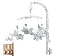 Bed Mobile - Soft Plush Clothes Hanger Mechanical Music Ornament Rotating Animal Accompanying Kit Visual Comfort Development Function | For and Girls Bedroom Resting Area Nick