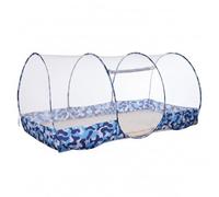 Bed Net, Mosquito Net Tent Pop-up Bed Tent- Full-Bottom Privacy Protection, Portable Camouflage Blue, 35.43inch Height.