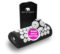 BED OF NAILS Original Acupressure Pillow - 2,142 Nails - Premium Acupuncture Bolster Massage Pillow for Neck and Shoulder Pain, Stress & Back Pain Relief - Carry Bag, 38 x 15 x 10 cm, Jet Black