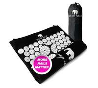 BED OF NAILS The Comfortable Original Acupressure Mat Travel Mat with 8,820 Nails - Acupuncture Mat for Back Pain Relief, Increased Energy, Relaxation, with Carry Bag, Size 74 x 41cm, Black