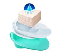 Bed pan| 1 x Potty, 30 x Absorbent pads, 30 x Absorbent Bags, 200 x Disposable Gloves | Bed pan for Men, Bed pan for women, Commode for Elderly,adult potty, Fracture,Female with Handle,Portable bedpan
