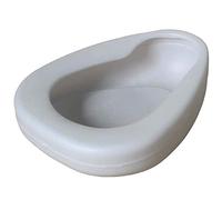 Bed pan, Bedpan Plastic Toilet Bowl,Professionally Recommended and Easier to Use Anti-Spill,Comfort Bedpan for Bedridden(White)