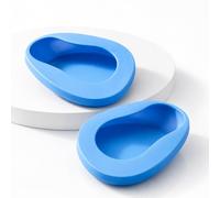 Bed Pan for Elderly Disabled Bedridden Patients, Portable Commode Toilet Pan with Handle or Heavy Duty PP Bedpan, Spill-Resistant Unisex Bed Urinal for Home, Hospital & Care Use (36.5cm (Pack of 2))