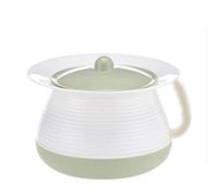 Bed pan, Potty Urinals Urinal Bedpan/Urinal Basin Chamber Pots with Lid Design to/Chamber Pot Prevent Odors from Escaping Portable Toilet(White Green)